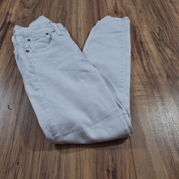 J Crew 9" high rise toothpick white jeans size 25P - Picture 1 of 10